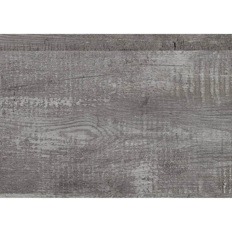 Structure de lit simple gris pour chambre à coucher, matériau en bois, avec tête de lit et lit de chambre à coucher en bois, aspect rustique, rails, sommier