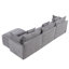 Chenille Sectional With Ottomans - Spacious, Comfy Seating For Large Spaces 108.66" Fabric Spacious And Stylish Living Area