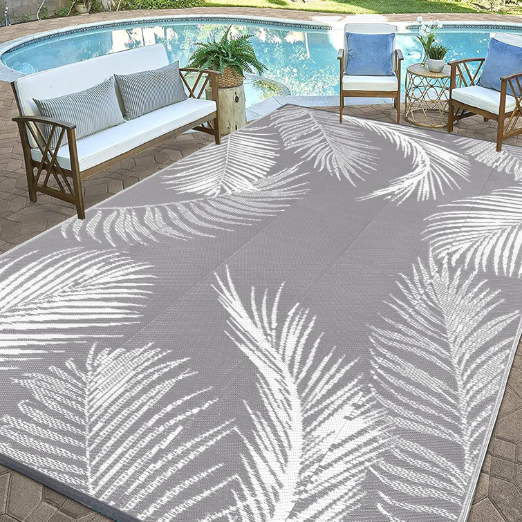 Waterproof Outdoor Rug Reversible Plastic Large Patio Camping Rug