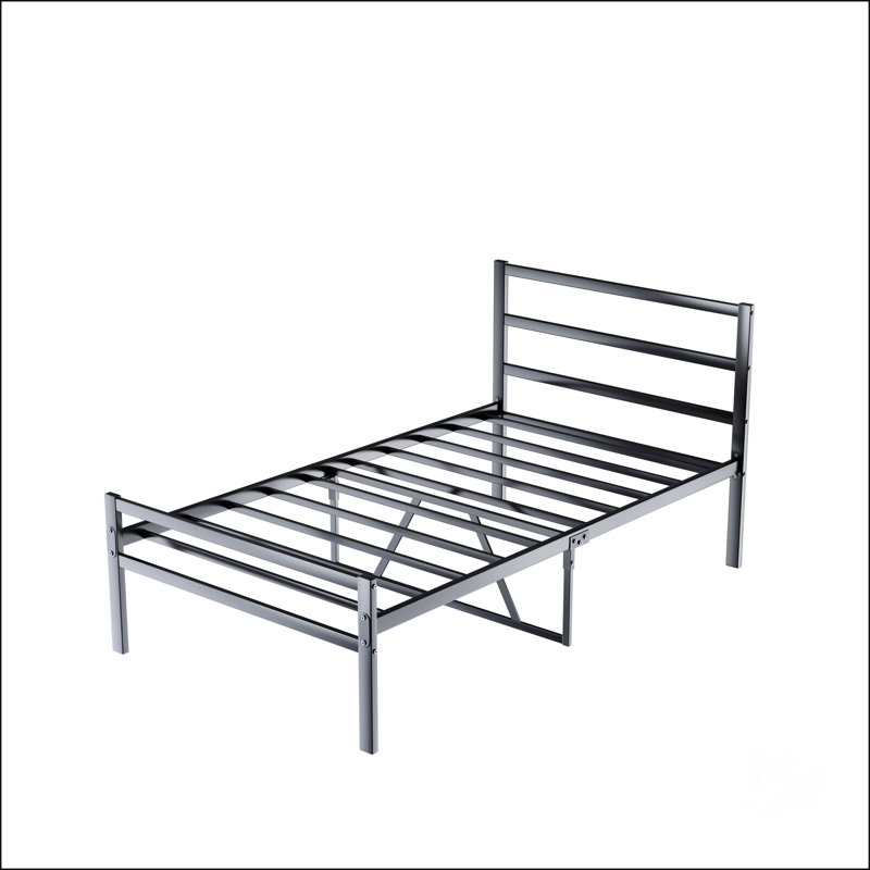 Metal Platform Bed Frame With Headboard