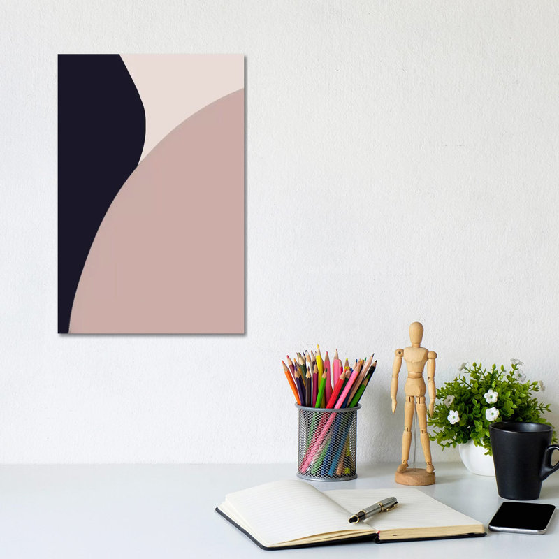 Navy Rose Abstract I by Leah Straatsma - Wrapped Canvas Gallery-Wrapped Canvas Giclée, 20.32 cm H x 30.48 cm W