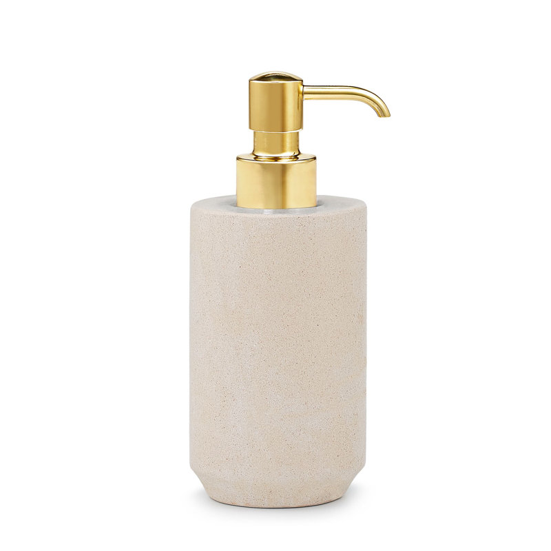 Playa Soap Dispenser, Sand/Satin Gold