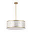 22" 5-Light Capiz Shell Drum Chandelier
