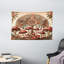 August Grove Hippie Wall Hanging Tapestry Psychedelic Leaves Eye Art Dark Pink Reseda Green-555574934