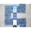 Tapis bleu en laine noué à la main 9 pi 1 po x 11 pi 8 po Peshawar D4E8336297634B5BA967BD70983E7EC8