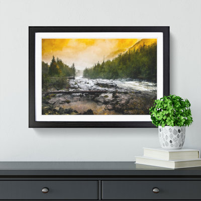 Mountain Stream View - Picture Frame Graphic Art Print
