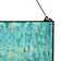 10.75" Theo Opaque Turquoise-Stained Glass Window Panel