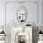 Amla 35" Decorative Wall Mirror with Crushed Diamond Inlay