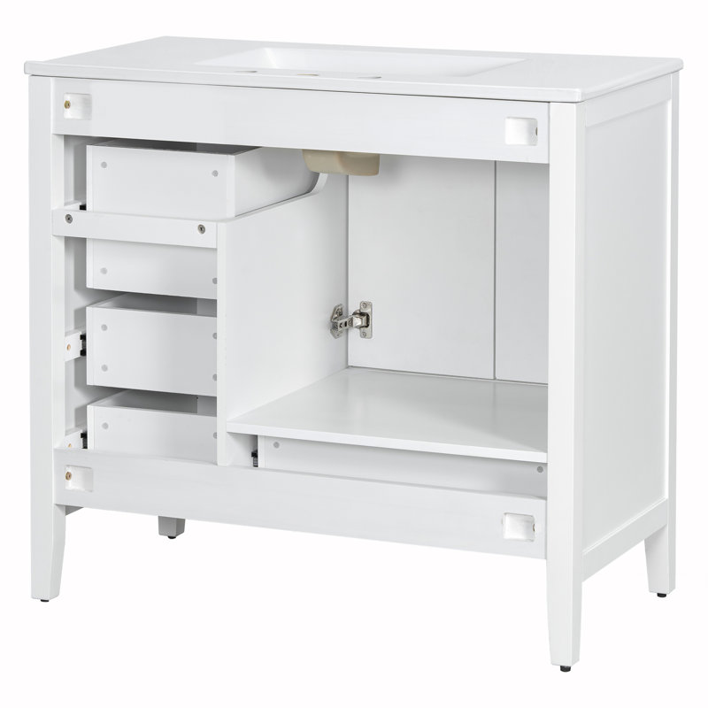 Meuble-lavabo 36 po avec lavabo, Blanc