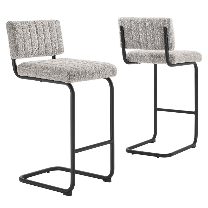 Modway Parity Vegan Leather Counter Stools, Taupe, Bar Stool (28" Seat Height)
