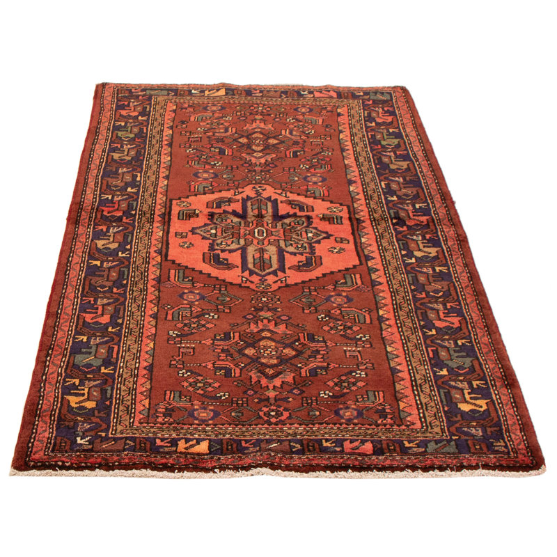 Tapis rouge foncé Danuel 4 pi 5 po x 7 pi 0 po