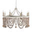 Madeleine 8 - Light Wagon Wheel Chandelier with Beaded Accents