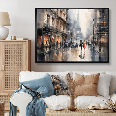 «Fashion Couture Cityscape», art mural encadré