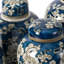 Ensemble de 4 pots en céramique bleue