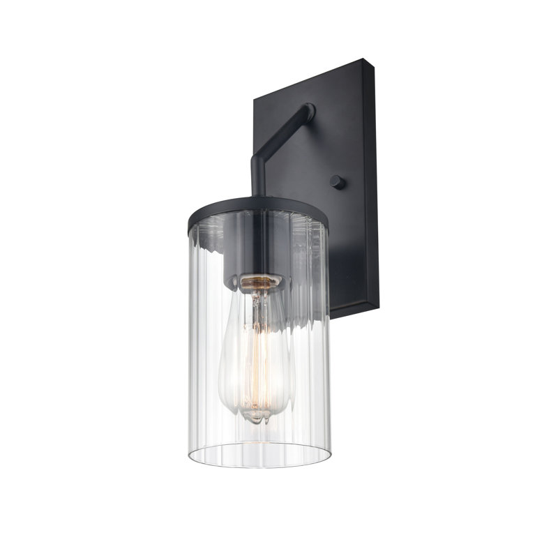 Alyette Steel Armed Sconce, Black