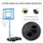 Soozier Adjustable Height 32'' W Steel Portable Full-Size Basketball Hoop
