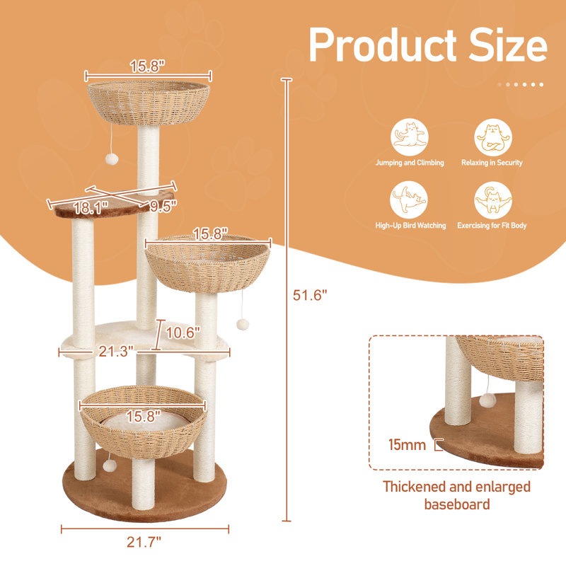 Alena 51.6'' H Cat Tree
