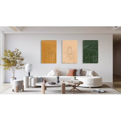 Style de yoga - ensemble de 3 reproductions sans cadre