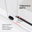Porte de douche 48 po x 75 po avec porte coulissante simple sans cadre et porte de douche en verre trempé noir mat 1/4 po pour salle de bain-122073732