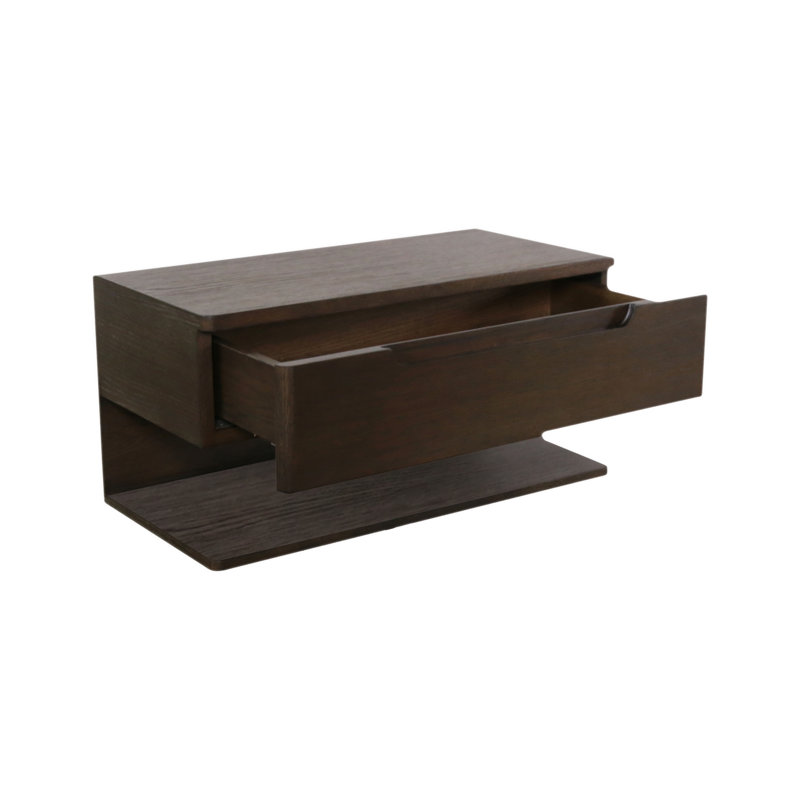 Table de chevet flottante Manado brun foncé