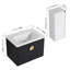 Meuble-lavabo mural 28 po avec lavabo en céramique et armoire latérale 28 po, portes à fermeture en douceur