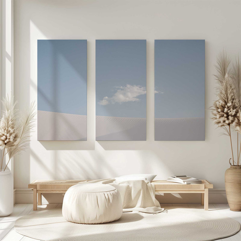 Sands of Tranquility | 3 Panel Split Large Canvas Print, 40" H x 60" W