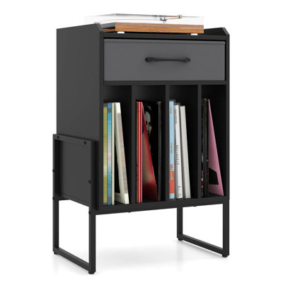 Record Player Stand Turntable Stand with Drawer & Record Holder Display Shelf by George Oliver