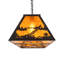 60" Long Buffalo At Lake Oblong Pendant