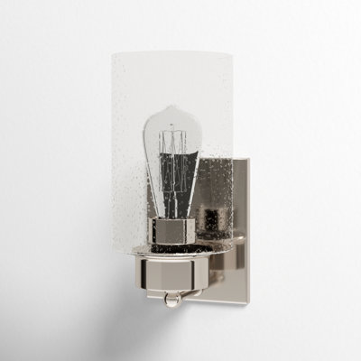 Colada Single Light Glass Steel Dimmable Wall Sconces