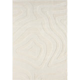 Abani Huertas WAV100B Cream Geometric Wavy Area Rug