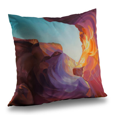 Antelope Canyon Landscape Blue – Throw Pillow Cover Only, Double-Sided Print, Insert Not Included