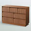 Dejesus 47.2" W 7-Drawer Double Dresser with Waveform Fluted Panels-43513019