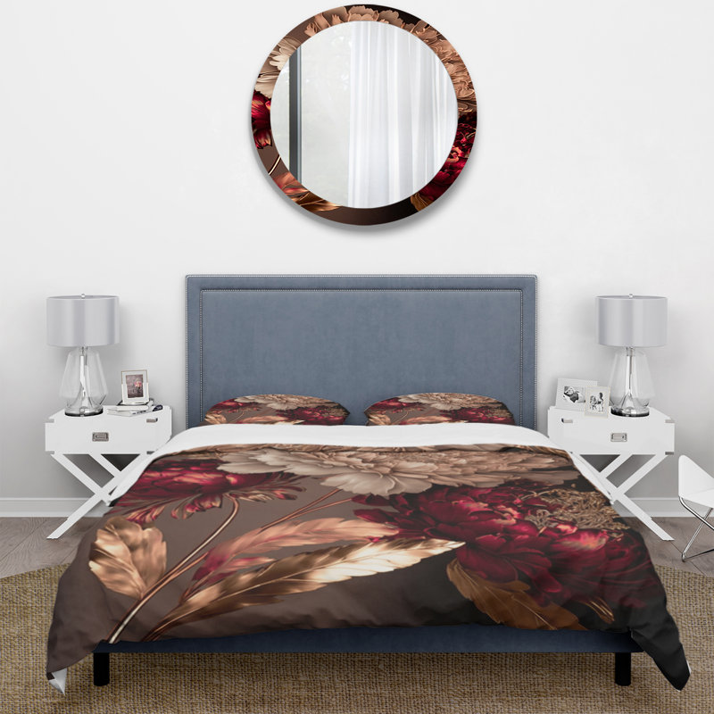 Ensemble de housse de couette en microfibre / polyester Gilded Rose Vintage Glam IV