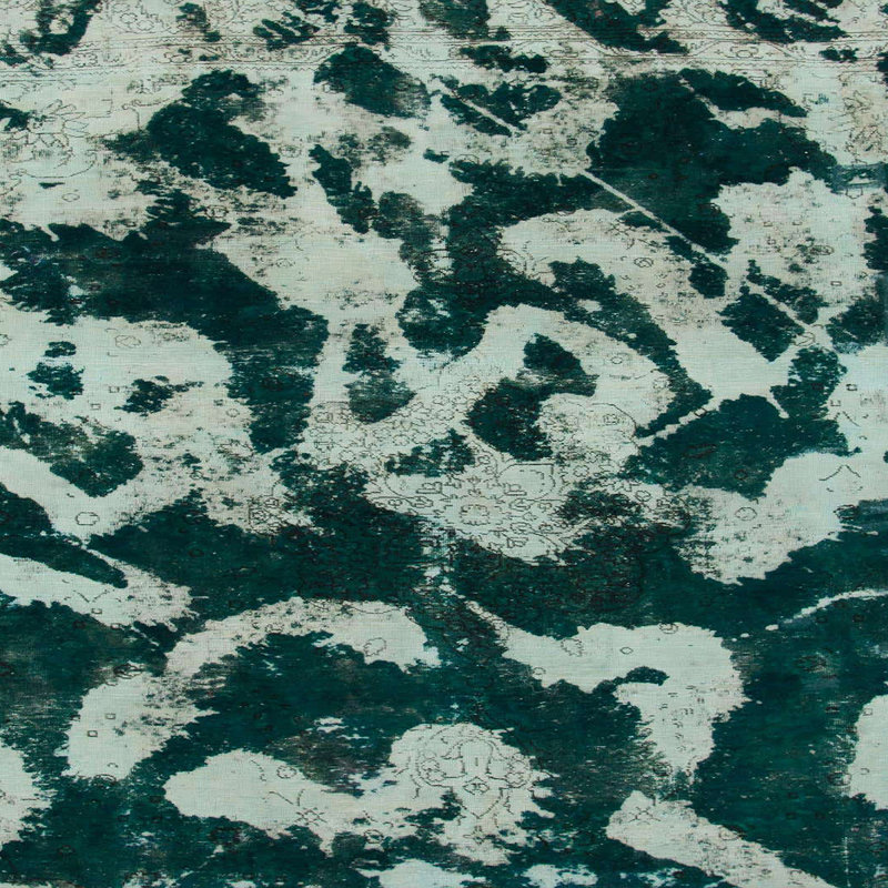 Tapis décoratif multicolore à motif abstrait, Carré 8 pi