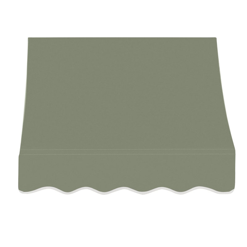 Awntech Nantucket Acrylic Fabric Fixed Awning, 44" H x 100.5" W x 36" D, Sage