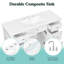 Ensemble de toilette double vasque en résine de 122 cm (48 po), 122 x 45,5 x 18 cm (48 x 17,9 x 7,09 po), résine, monobloc, comptoir de toilette, blanc, deux lavabos rectangulaires pour faciliter les routines du matin partagées
