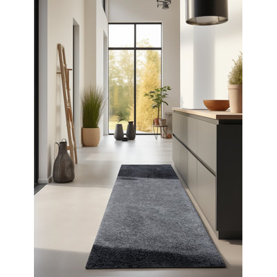 Solid Colour Machine Woven Gray Area Rug