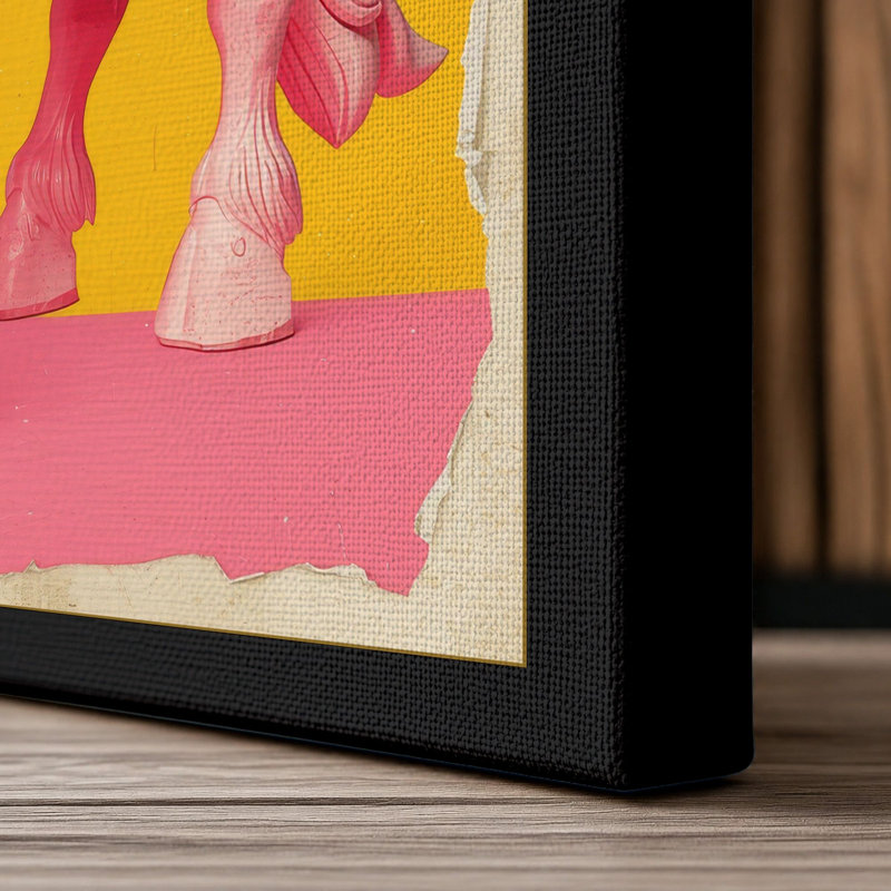Decorated Pony Modern - Wrapped Canvas, 36x24 - 91.4 x 61.0 cm, Black Border