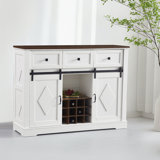 Farmhouse Buffet Cabinet With Storage, Sideboard Cabinet With 2 Doors And 3 Drawers