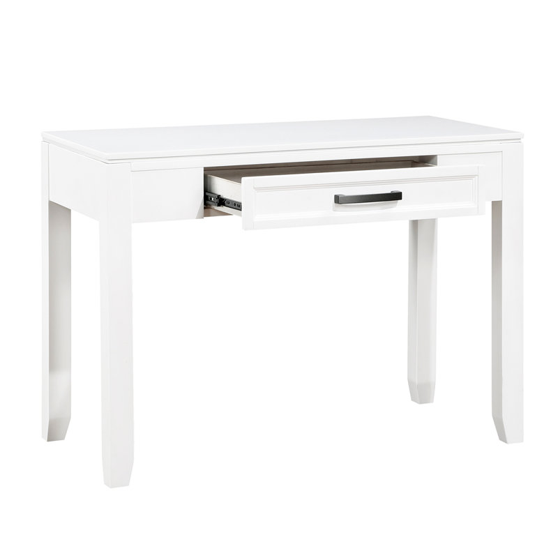 Writing Desk With Drawer Wooden Furniture 1Pc, White