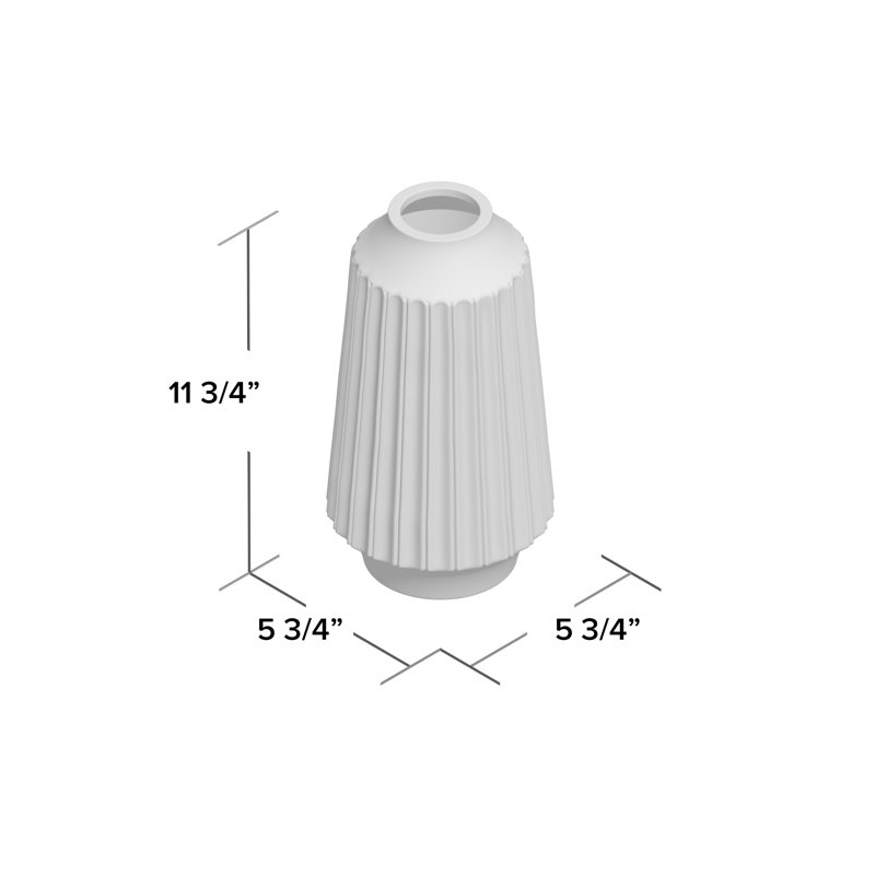 Devault Ceramic Table Vase, 11.75" H x 5.75" W x 5.75" D