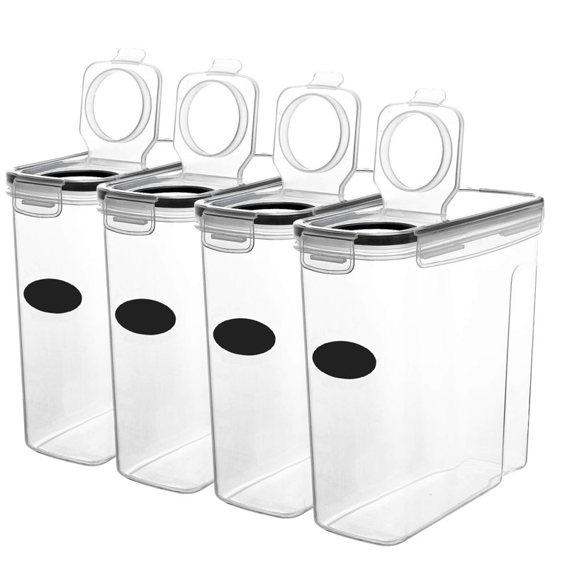 Paquet de 4 - Contenants de rangement pour aliments, sans BPA (4 L / 135,2 oz)