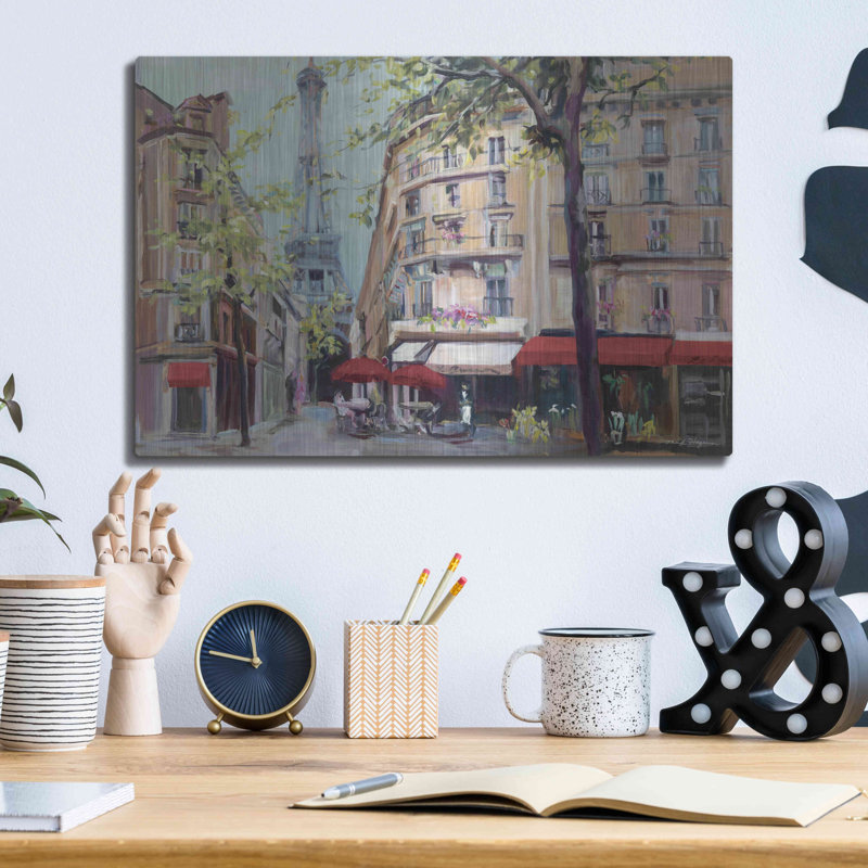 "Le printemps à Paris" par Marilyn Hageman, H 12 po x l 16 po