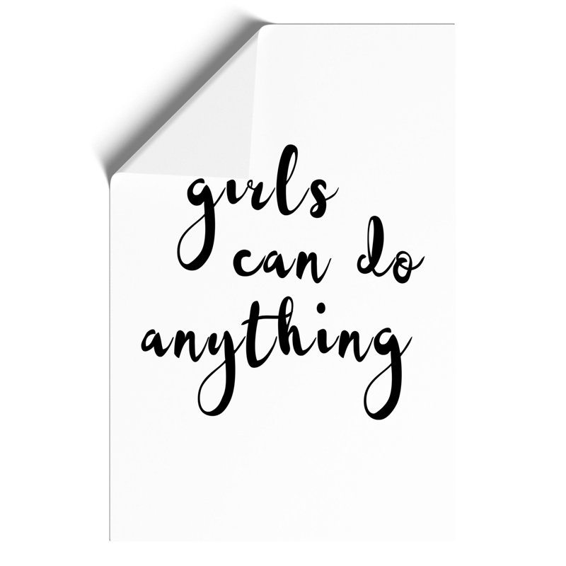 Girls Can Do Anything - Frameless Print, 42cm H x 30cm W x 0.1cm D