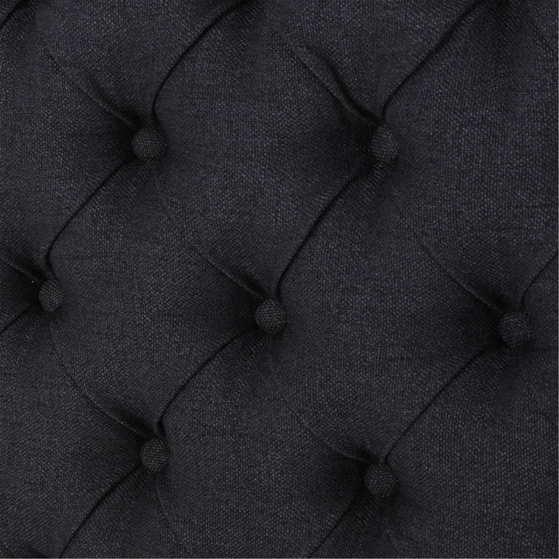 Tête de lit capitonnée capitonnée de conception moderne à boutons, tête de lit réglable en bois massif, tête de lit en bois massif avec pieds en métal durables dans la chambre à coucher
