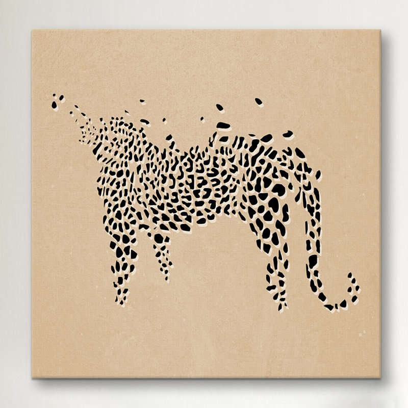Albree Modern Leopard, impression sur toile, H 12 po x l 12 po x P 0,75 po, Pas de tapis, Toile tendue