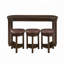 4 Piece Bar Table Set with 3 PU Upholstered Bar Stools-1772954716