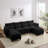 6-piece U-shaped upholstered sectional sofa-1755174000