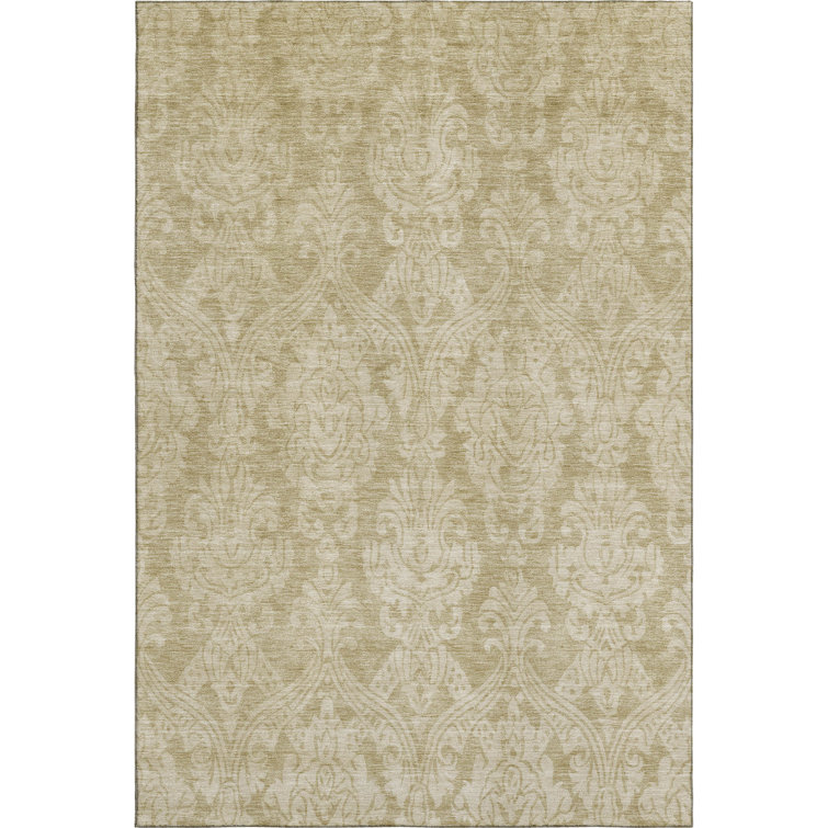 Premium Machine Washable Honig AMF1659 Damask Rug