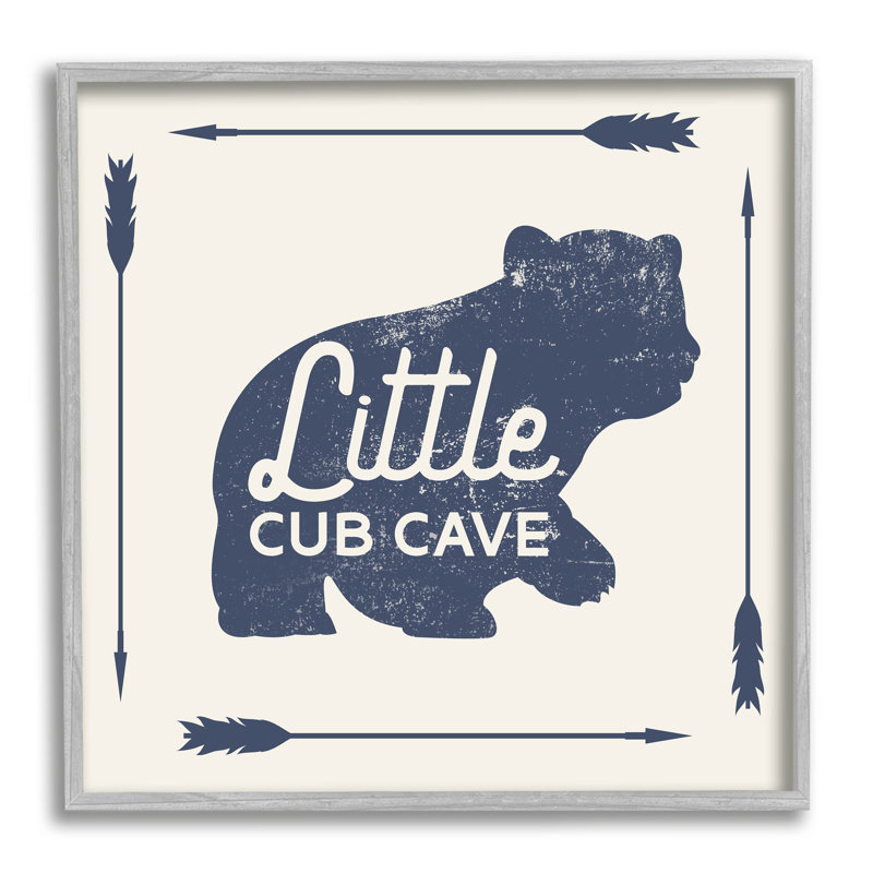 «Little Cub Cave» par Lil 'Rue - impression sur bois, H 24 po x l 24 po x P 1,5 po, Estampe numérique Farmhouse